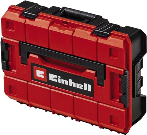 Original Einhell Maleta con sistema E-Case S-F (máx. 25 kg, almacenamiento y transporte universales de accesorios y herramientas, apilable, a prueba de salpicaduras, incluye 2 insertos de espuma)